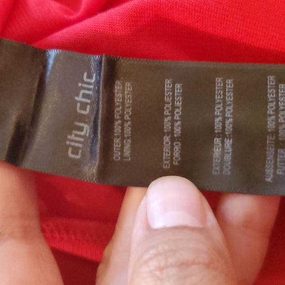 CITY CHIC Dream Of Lace Dress Red Scarlet Dress - Picture 5 of 9